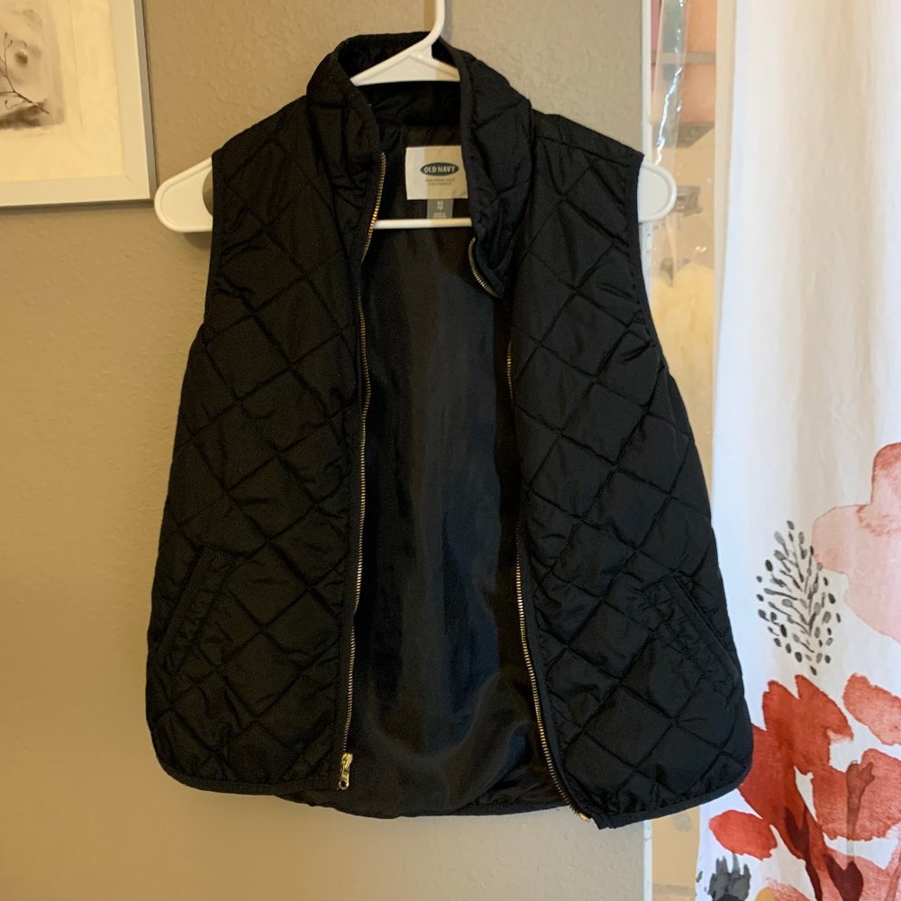 Old Navy Black Quilted Vest XS - Picture 3 of 4
